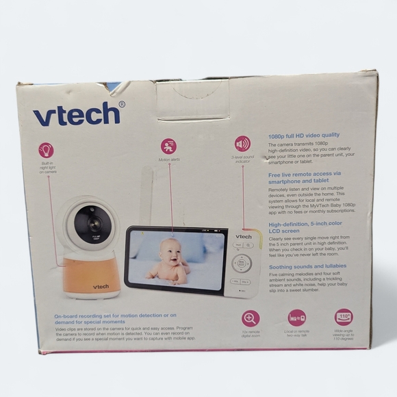 VTech 5" Smart Wi-Fi 1080p Video Monitor NEW - Picture 2 of 2